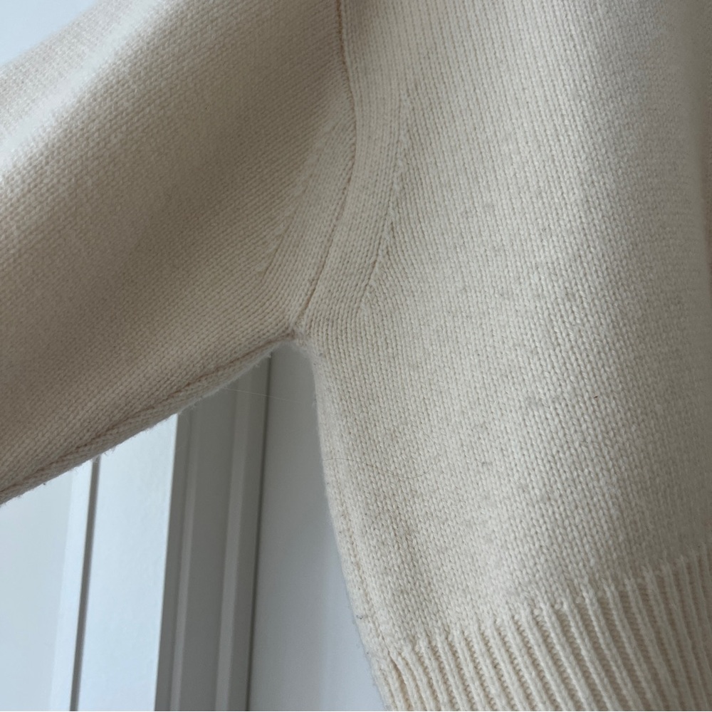 Loulou Studio "Bruzzi" Cream Cashmere & Wool Sweater - Size Medium - Picture 15 of 16